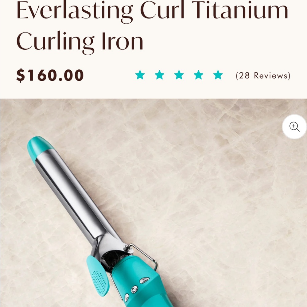 Turquoise Titanium Curling Iron